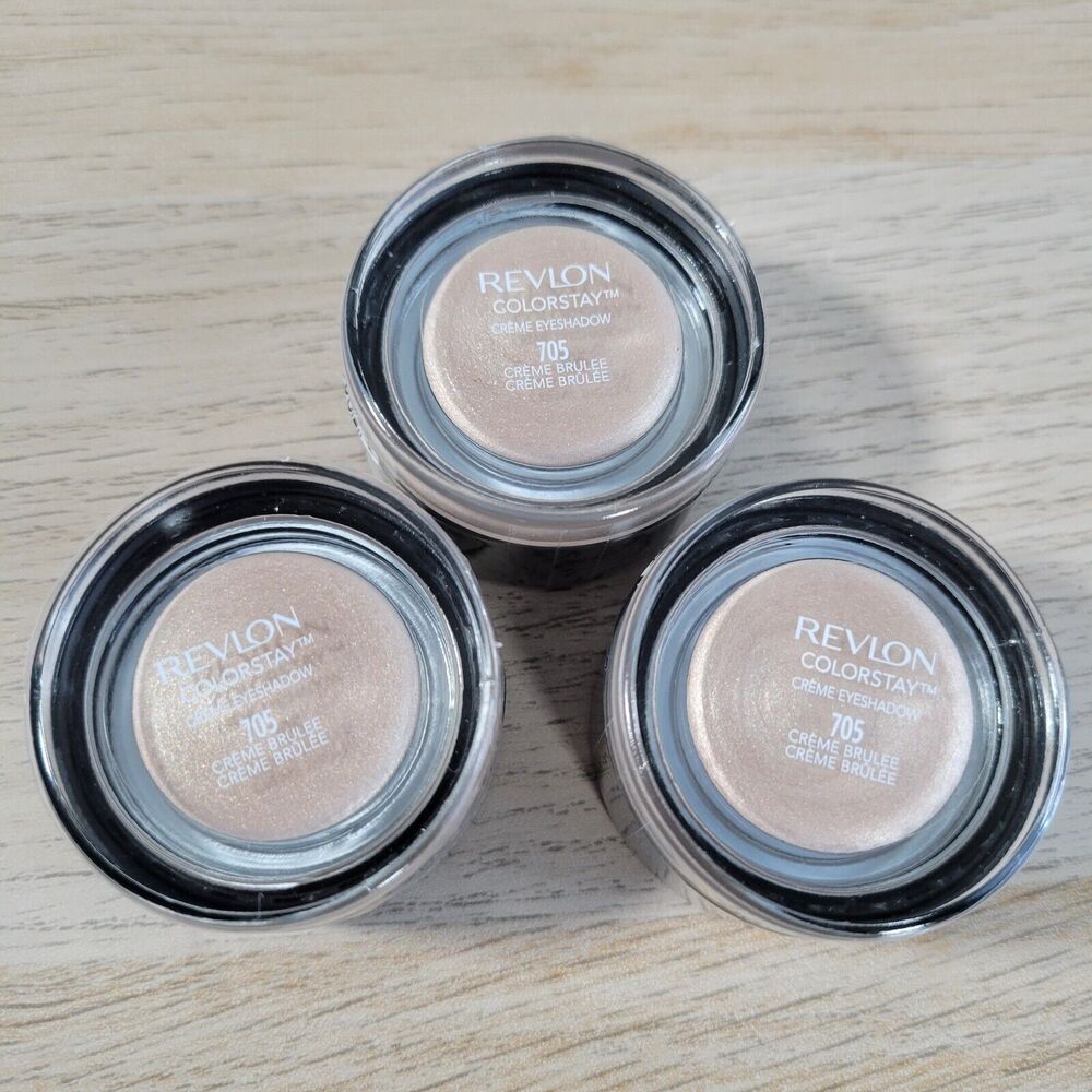 Revlon Colorstay Creme Eye Shadow 705 Creme Brulee 5.2g Lot Of 3 NEW Waterproof